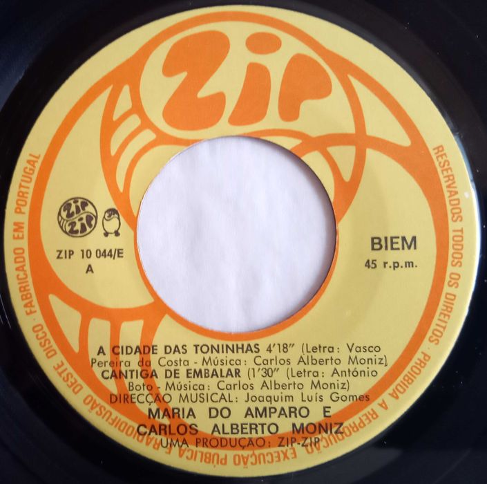 Carlos Alberto Moniz e Maria do Amparo - - - - - A Cidade Toninhas -EP