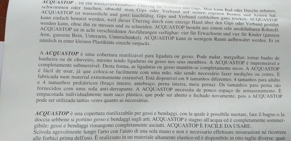 Impermeavel para gesso de criança - antebraço