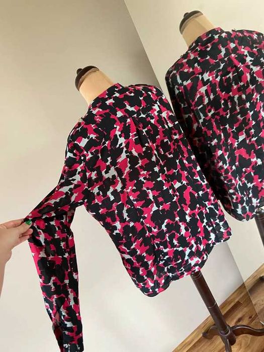 46 48 xxxl +size kolorowa koszula print centki roz neon oversize