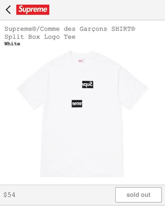 supreme cdg tee 2018