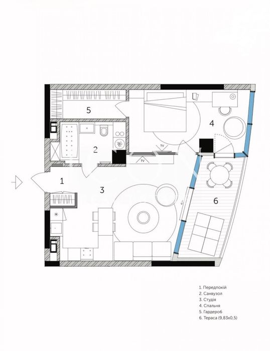 Продаж 1-кімнатної квартири | 62м² | в преміальному Taryan Towers