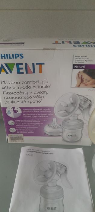 Bomba manual para retirada de leite da marca Avent