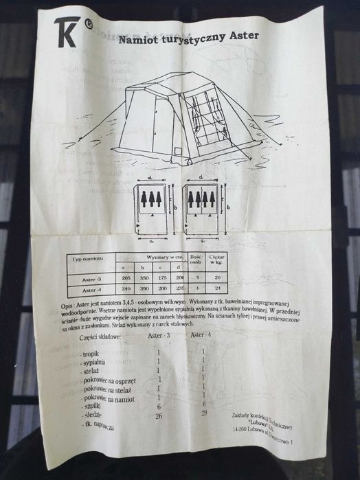 Namiot Lubawa Aster 4