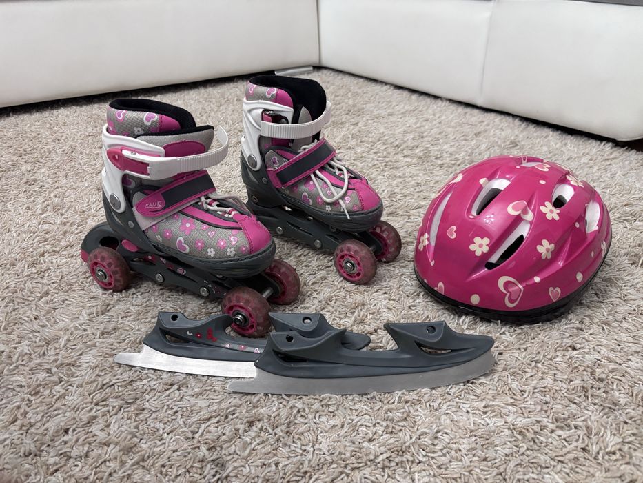 Lyzwo-wrotki roz 30-33 wraz z kaskiem