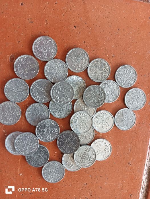 Lote de 30 moedas de 10 centavos