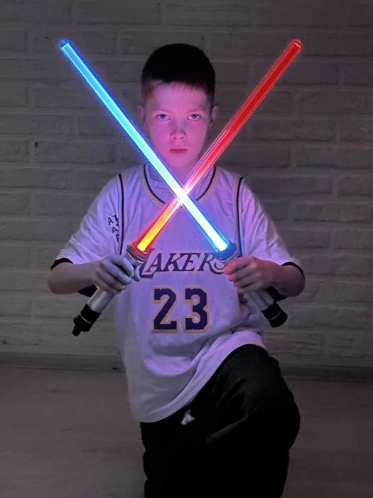 Световой меч джедая купить детский новый 12-цветный длина 66см с батар