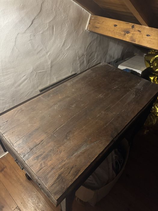 Mesa Antiga Estilo Luís XV - Madeira Maciça Vintage