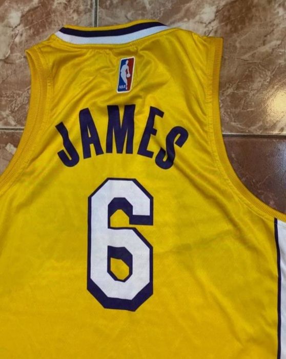 Майка nike lebron james 6 nba, жовта лос-анджелес лейкерс