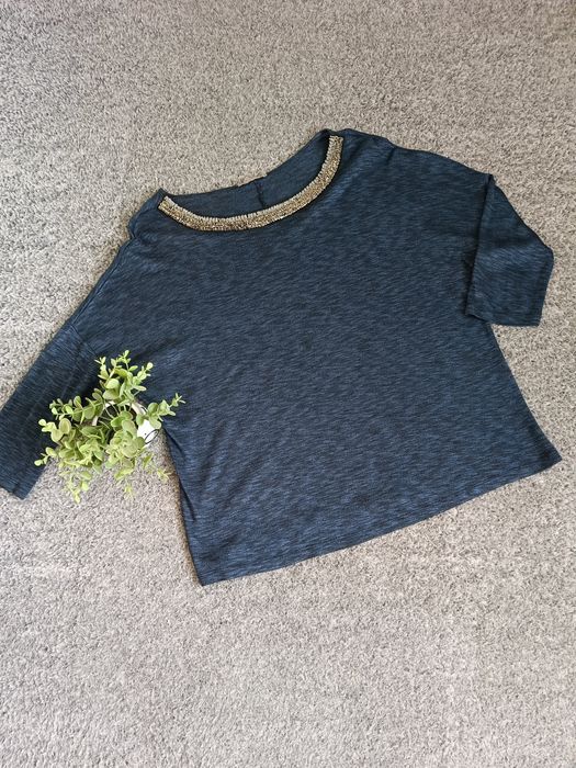 Granatowy cienki  sweter dasmki 42 Orsay