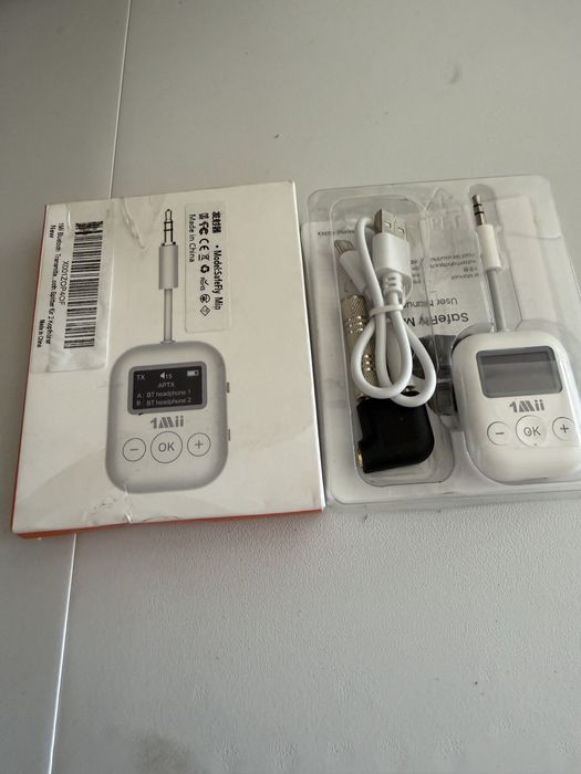 Nadajnik i odbiornik Bluetooth 5.3 1Mii z wyświetlaczem OLED, 2 w 1 Bluetooth Audio, nadajnik i odbiornik, 25 godzin ciągłej pracy