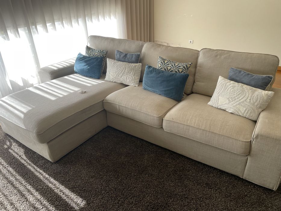 Sofa 3 lugares + chaise longue KIVIK