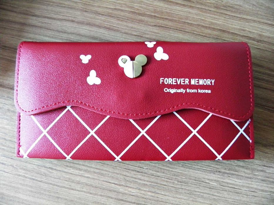 Czerwony portfel - Myszka Mickey