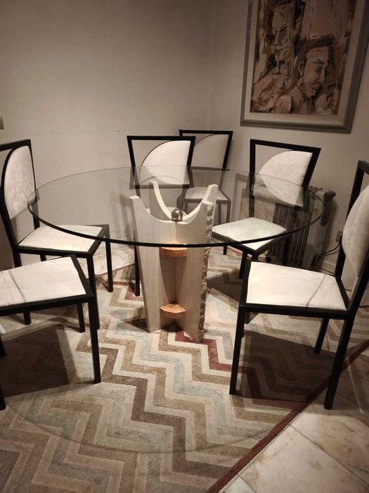 Mesa de vidro redonda - 130 cm