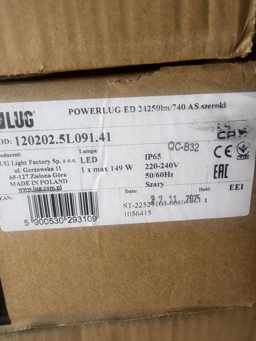 Oprawa PowerLug 149W 25000lm 26szt