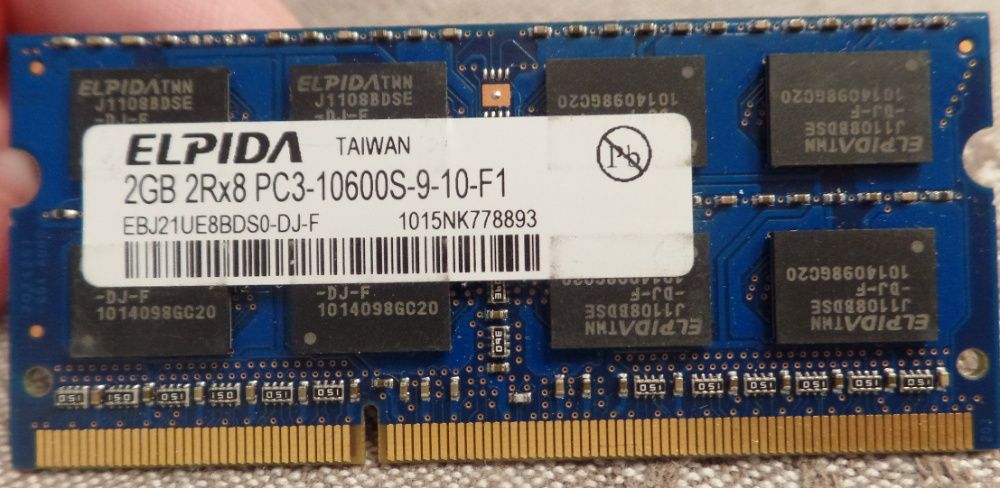 5 Unid Memórias Ram 2Gb 2RX8 PC3 1.0.600 (930)