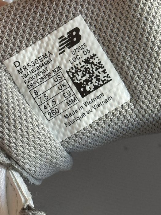 New Balance 530 – Nowe, białe z szarym