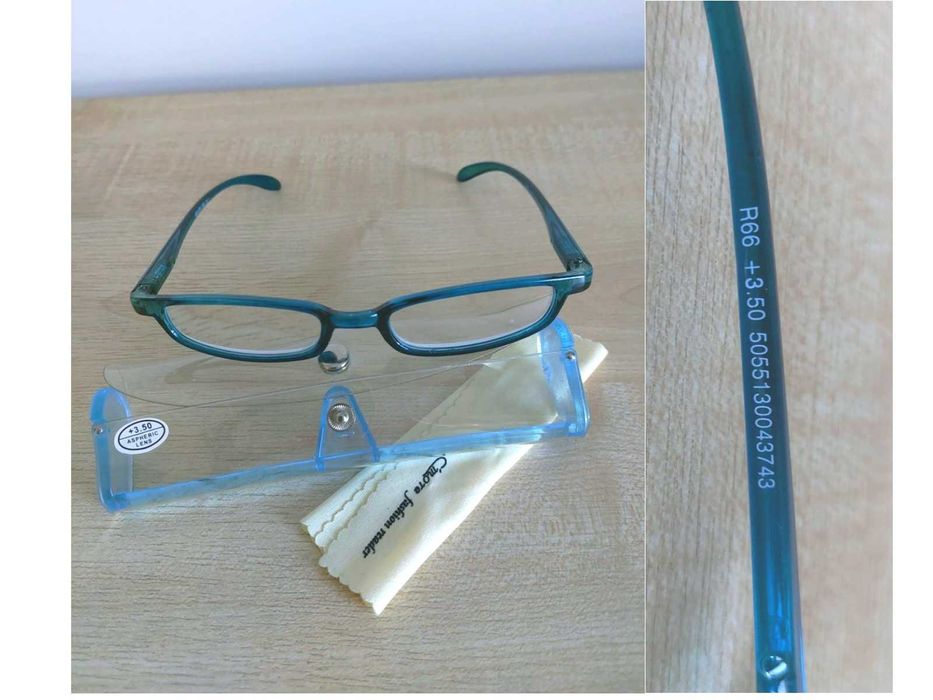 Okulary korekcyjne do czytania +3,5 etui ściereczka nowe
