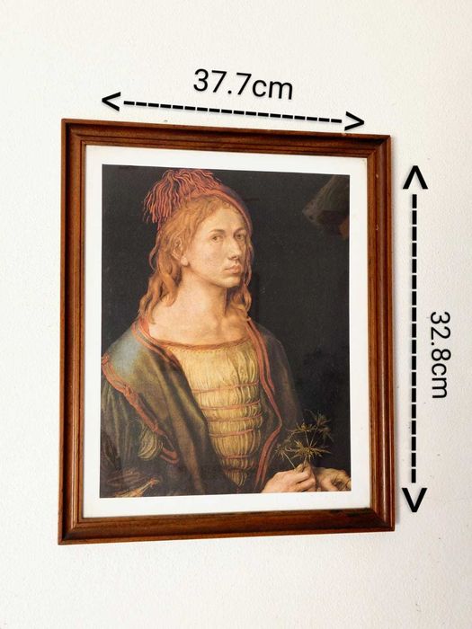 Quadro Albrecht Durer: Portrait of the Artist Holding a Thistle - 1493