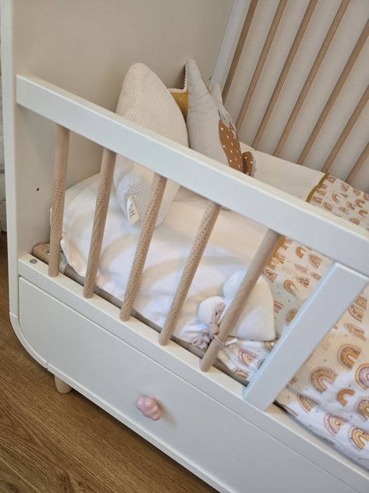 MYLLRA berço c/ gaveta 60x120 branco + Colchão Pikolin Respirável Bultex Luna