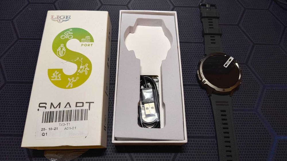 Смарт-годинник LIGE New GPS Tracker Smartwatch For Men 1.73" AMOLED