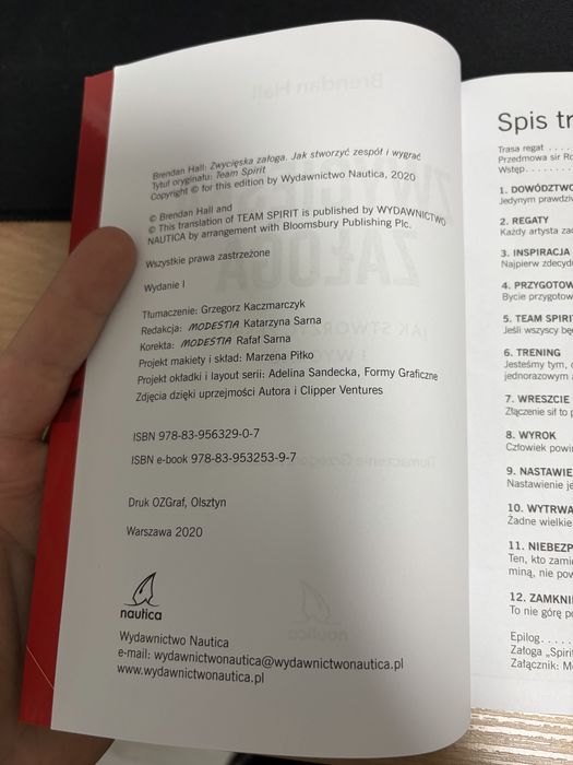 Zwycięska załoga Brendan Hall jak nowa