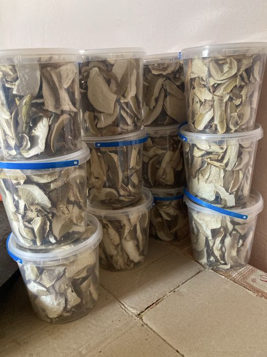 Білі сухі і мариновані грибочки ,лисичка суха маринована