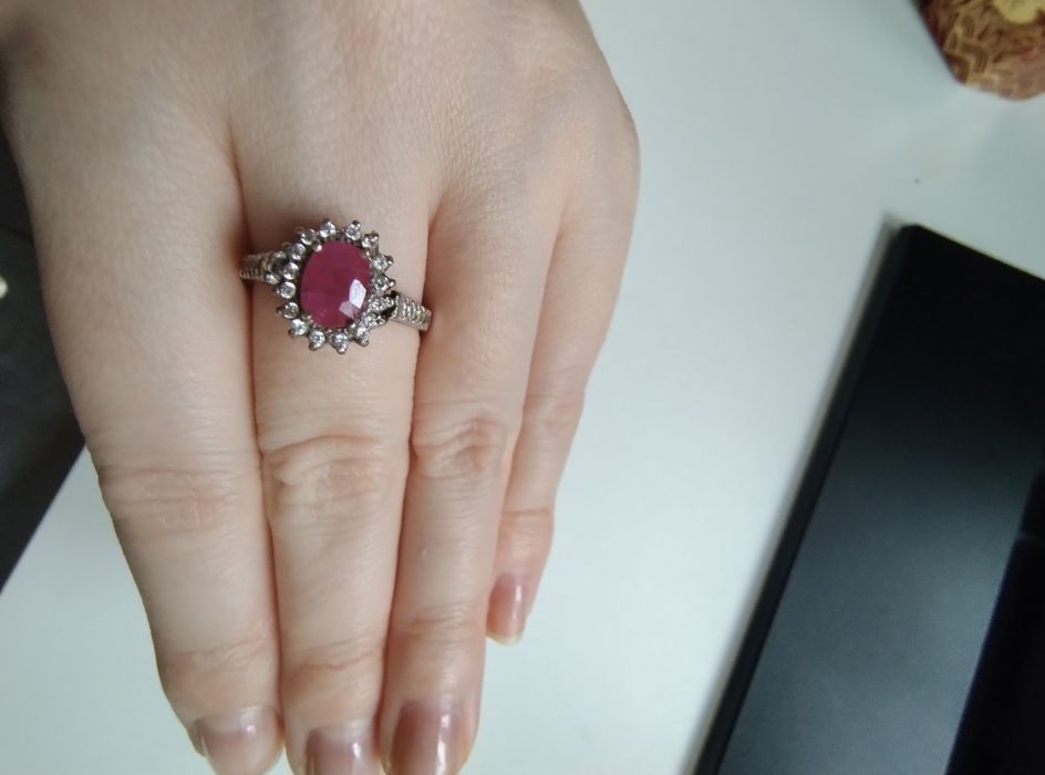 Pierścionek różowy 11-12