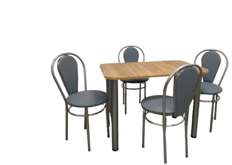 STÓŁ KUCHENNY BLACK plus 4 krzesla TULIPAN z plusem