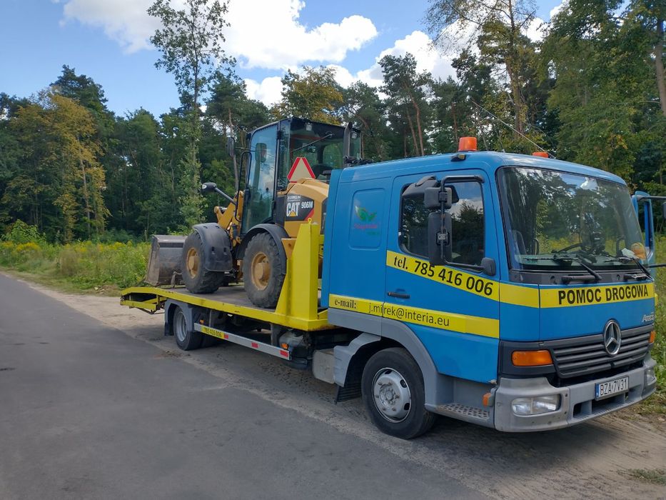 Pomoc drogowa, laweta, transpo maszyn, usługi minikoparka