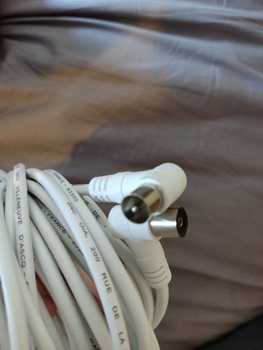 Cabo macho fêmea 10m para ligação a antena exterior