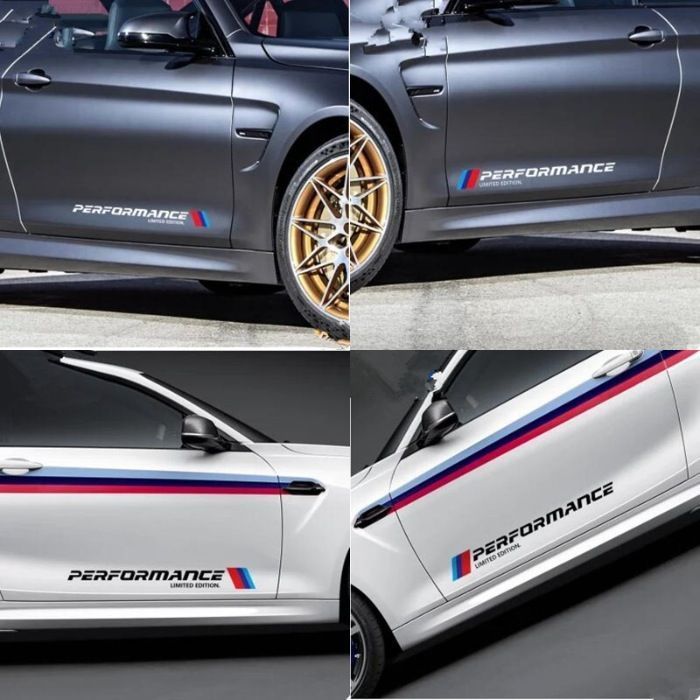 Наклейка на пороги дверку BMW Performance E39 E46 E60 E90 F10 F30 БМВ