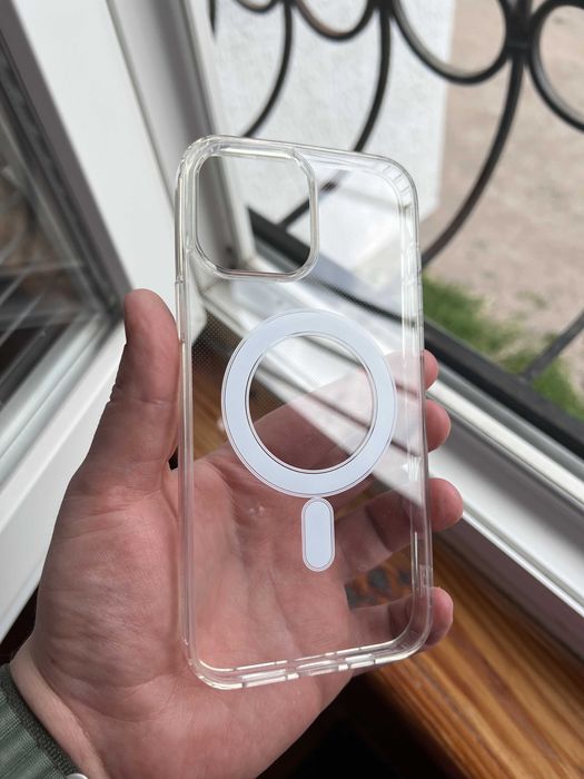 Прозрачный чехол Clear Case iphone 12-15 pro max Magsafe анимация