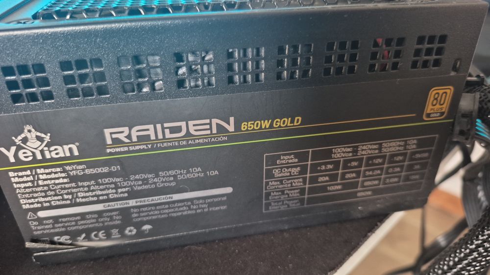 Fonte  Modular 650w 80 plus GOLD