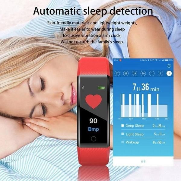 Smart Band M115 PLUS pomiar ciśnienia puls sen kroki aplikacja