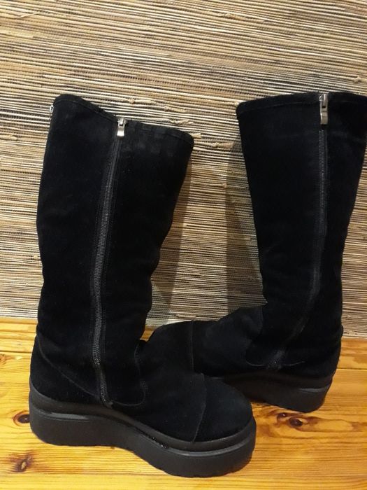 Чоботи зимові замшеві