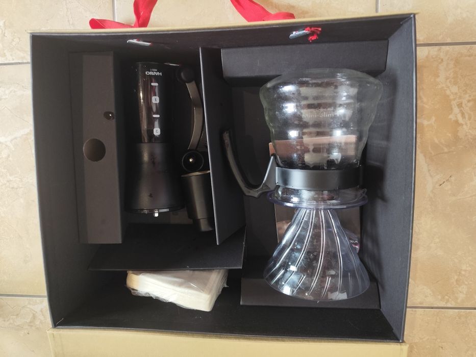 Máquina + moinho de café manual