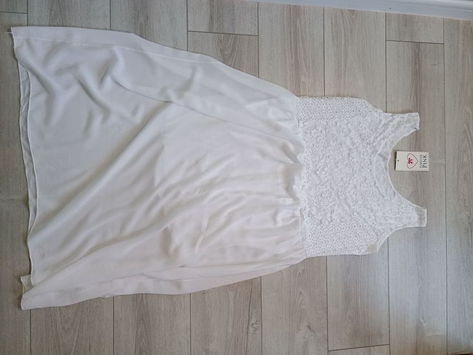 Sukienka letnia biała L/XL Boho q
