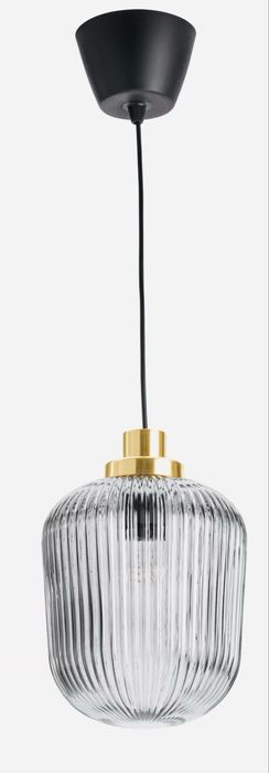 Nowa lampa wisząca IKEA SOLKLINT – szkło / mosiądz, E27