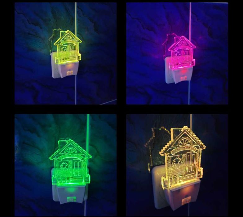 Lampka nocna LED z wyłącznikiem 230V, druga gratis.