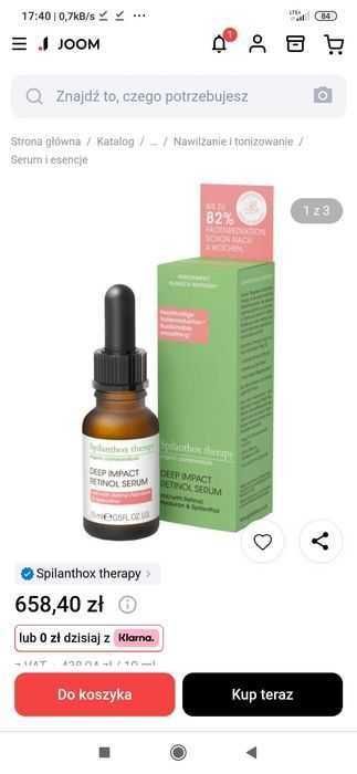 Spilanthox Therapy Deep Impact Retinol Serum.