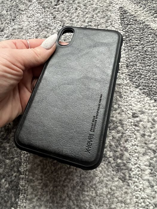 Obudowa do Iphone XS skóra kolor czarny