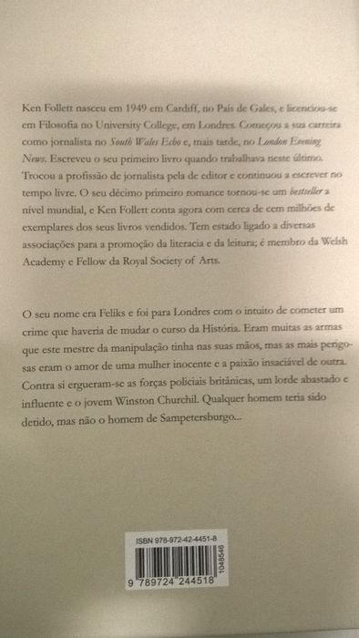 Ken Follett - O Homem de Sampetersburgo (portes incluídos)
