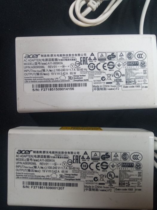 Електрошрот Оригінал Блок живлення питания  Acer 65W 19V 3.0x1.0 (1.1)