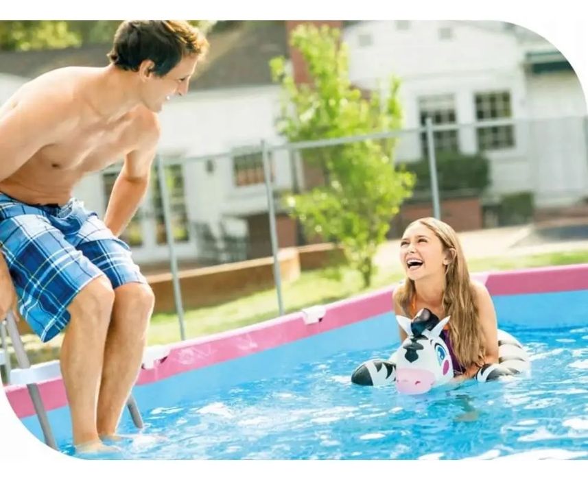 Каркасний басейн 220 x 150 x 60 см Pink Rectangular Frame Pool