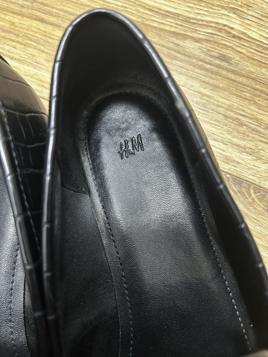 Czarne mokasyny loafersy lordsy H&M 38