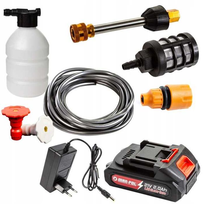 Myjka ciśnieniowa akumulatorowa 21V do domu ogrodu kostki okien M90139