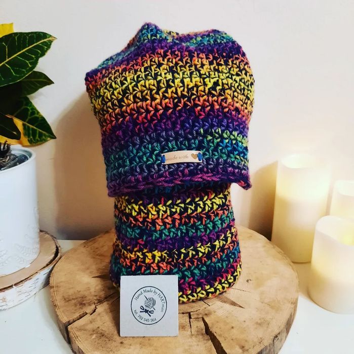 Czapka Beanie, rękodzieło,handmade