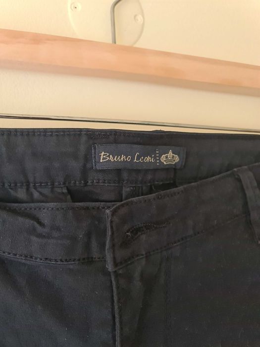 Calças de Sarja Azuis Clássicas Bruno Leoni - Tamanho 42 Pants Chinos