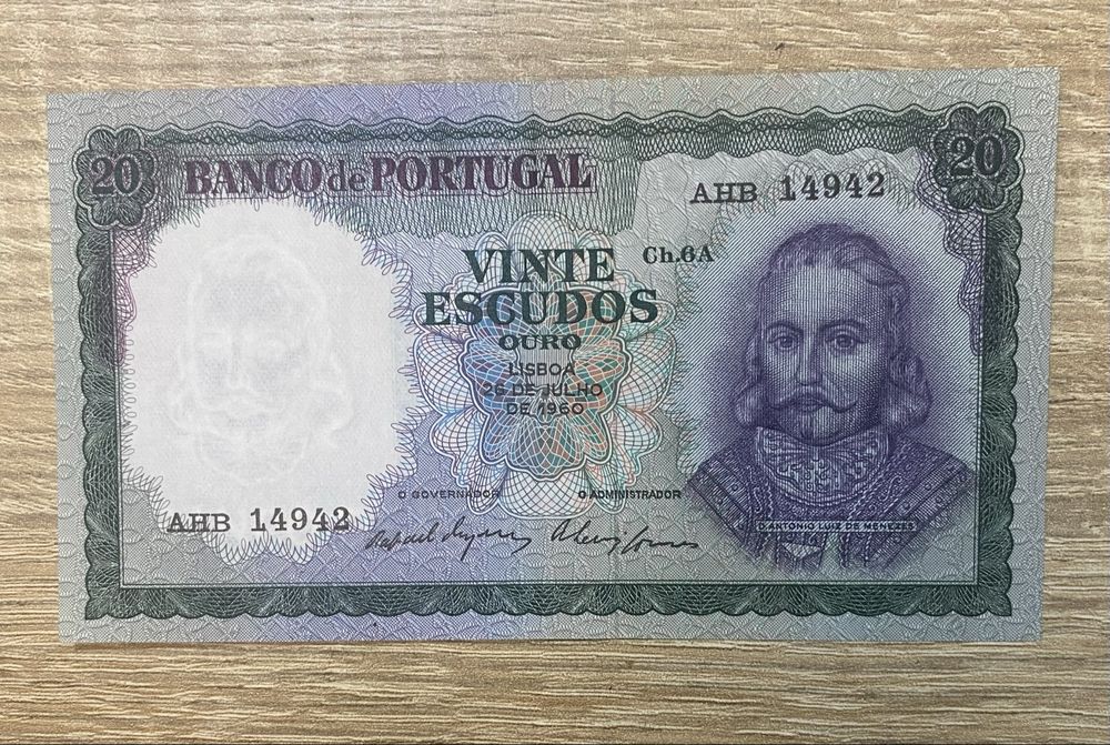 Nota 1321 - 20 Escudos Ch.6A 1960