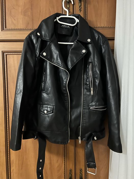 Czarna ramoneska eco skóra, rozmiar S